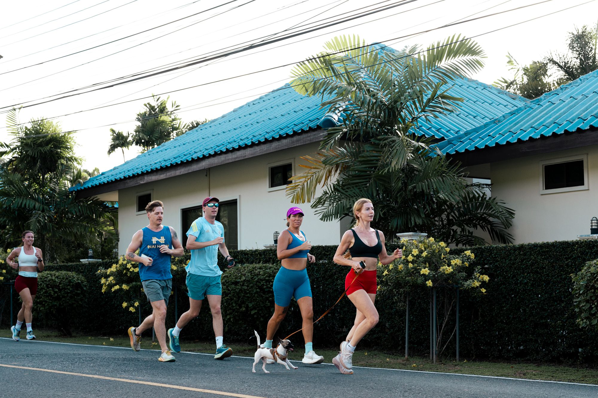 Coco’s Run Club running through Nai Harn